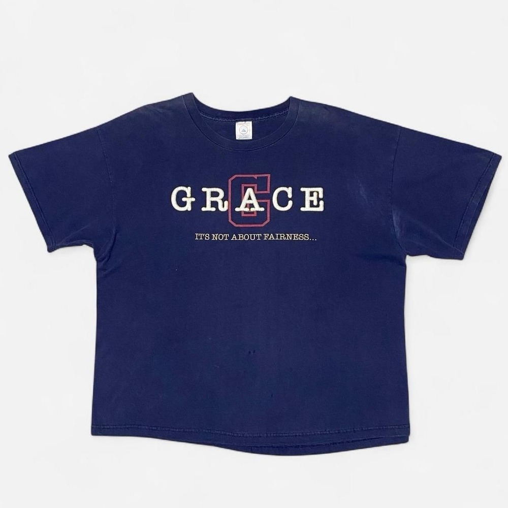 Vintage Grace it's not about fairness… it's about forgiveness navy blue tshirt